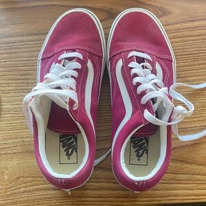 Vans Classic Red and White Sneakers… only worn once!